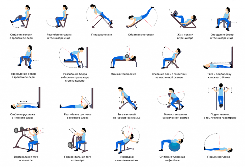 Упражнения на спину в тренажерном зале для мужчин