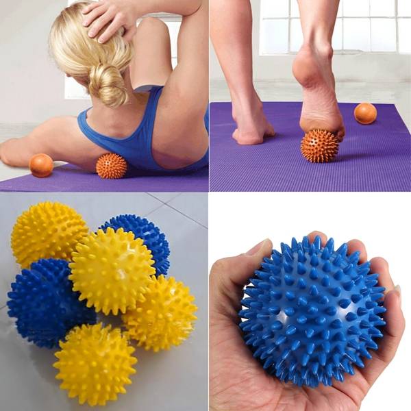Ортопедический массажный мячик с шипами — упражнения для спины для всех
