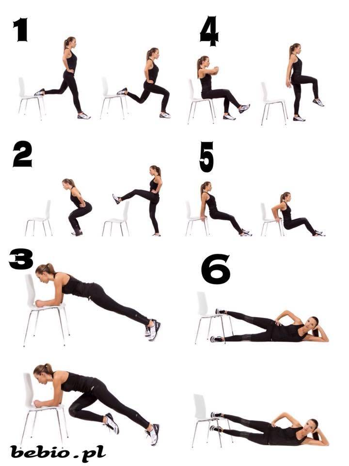 Лучшие упражнения со стулом на все группы мышц: от а до я!