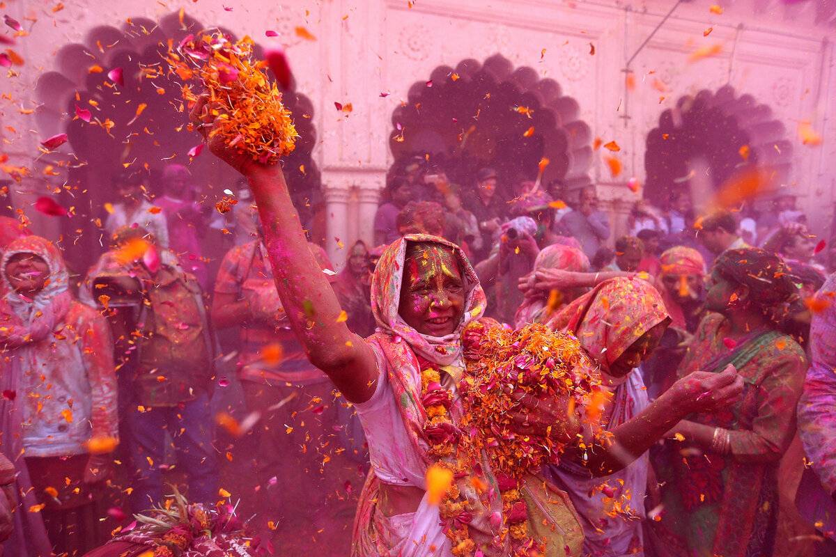 Красочный праздник весны, индийский фестиваль холи (holy)
