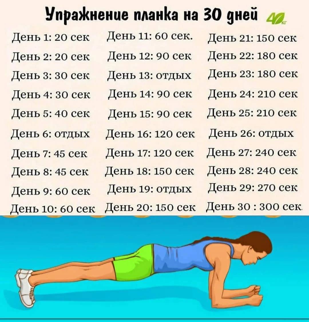 Упражнение планка на пресс: как правильно делать, польза и вред